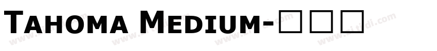 Tahoma Medium字体转换